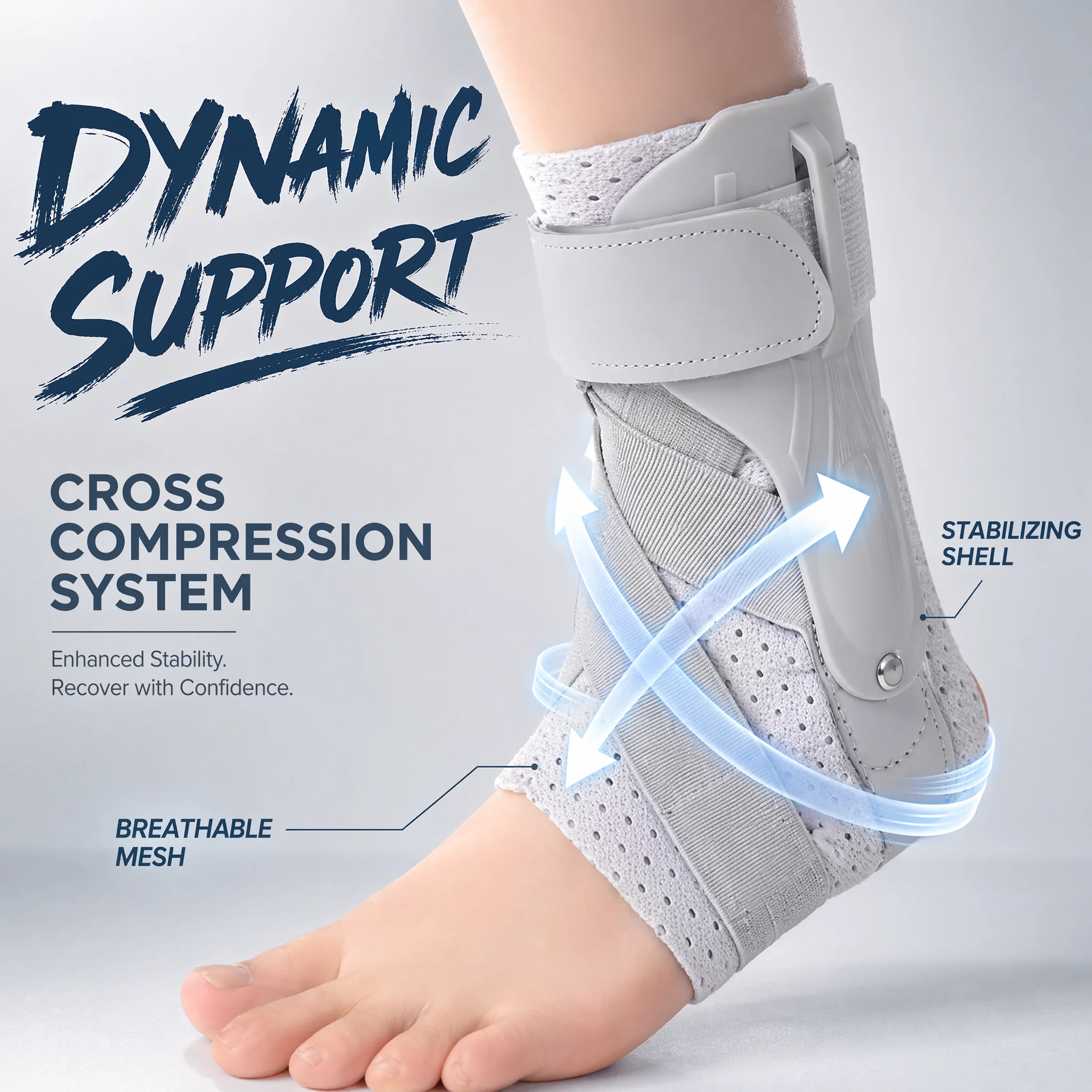 Ankle Mobility Band - Supporto per Caviglia con Stabilizzatori Laterali,